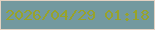 文字の大きさ：1、枠の色：e4d2c3、背景の色：73999f、文字の色：98a32a 無料ブログパーツのブログ時計