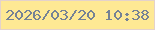 文字の大きさ：4、枠の色：e4d2cb、背景の色：fee994、文字の色：758295 無料ブログパーツのブログ時計