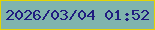文字の大きさ：1、枠の色：e4d402、背景の色：80b4ad、文字の色：201c80 無料ブログパーツのブログ時計