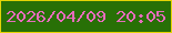 文字の大きさ：3、枠の色：e4d405、背景の色：287006、文字の色：e76cbc 無料ブログパーツのブログ時計