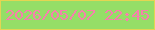 文字の大きさ：4、枠の色：e4d552、背景の色：95de67、文字の色：f77fad 無料ブログパーツのブログ時計