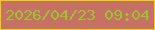文字の大きさ：1、枠の色：e4d704、背景の色：c77064、文字の色：9dc42f 無料ブログパーツのブログ時計