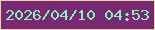 文字の大きさ：3、枠の色：e4d7a8、背景の色：792974、文字の色：8af2b9 無料ブログパーツのブログ時計