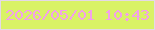 文字の大きさ：5、枠の色：e4d9e7、背景の色：d9f266、文字の色：f3a0ea 無料ブログパーツのブログ時計