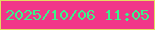 文字の大きさ：4、枠の色：e4db61、背景の色：f13689、文字の色：39f48b 無料ブログパーツのブログ時計