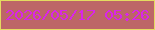 文字の大きさ：1、枠の色：e4dc60、背景の色：bd6667、文字の色：d925e9 無料ブログパーツのブログ時計
