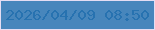 文字の大きさ：3、枠の色：e4ddf3、背景の色：4786bc、文字の色：2772b0 無料ブログパーツのブログ時計