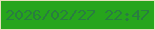 文字の大きさ：3、枠の色：e4e0bc、背景の色：26a51c、文字の色：297d40 無料ブログパーツのブログ時計
