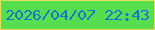 文字の大きさ：2、枠の色：e4e158、背景の色：57de4f、文字の色：1476d2 無料ブログパーツのブログ時計