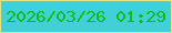 文字の大きさ：2、枠の色：e4e285、背景の色：41d0d7、文字の色：0cbe17 無料ブログパーツのブログ時計