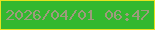 文字の大きさ：1、枠の色：e4e320、背景の色：32b82f、文字の色：9d9b7c 無料ブログパーツのブログ時計