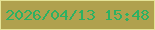 文字の大きさ：2、枠の色：e4e397、背景の色：b0a14e、文字の色：2cb163 無料ブログパーツのブログ時計