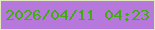 文字の大きさ：4、枠の色：e4e8be、背景の色：b678da、文字の色：40ad0f 無料ブログパーツのブログ時計