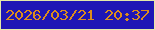 文字の大きさ：5、枠の色：e4e9a8、背景の色：1f16b5、文字の色：dc8d1c 無料ブログパーツのブログ時計