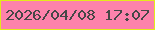 文字の大きさ：3、枠の色：e4ea1b、背景の色：fd82ab、文字の色：464747 無料ブログパーツのブログ時計
