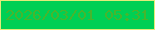 文字の大きさ：3、枠の色：e4eb7a、背景の色：00cf54、文字の色：46b62d 無料ブログパーツのブログ時計