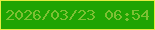 文字の大きさ：1、枠の色：e4ec42、背景の色：1fa402、文字の色：7cc033 無料ブログパーツのブログ時計