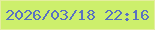 文字の大きさ：5、枠の色：e4ed9f、背景の色：cdef6c、文字の色：5971c1 無料ブログパーツのブログ時計