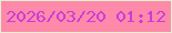 文字の大きさ：5、枠の色：e4eed0、背景の色：fe89a9、文字の色：ca3dd8 無料ブログパーツのブログ時計