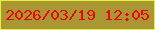 文字の大きさ：1、枠の色：e4f139、背景の色：aa9733、文字の色：eb0704 無料ブログパーツのブログ時計