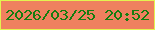 文字の大きさ：3、枠の色：e4f250、背景の色：ef805f、文字の色：147d0f 無料ブログパーツのブログ時計
