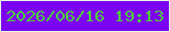文字の大きさ：4、枠の色：e4f6e4、背景の色：7c04f0、文字の色：4ecd3e 無料ブログパーツのブログ時計