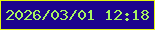 文字の大きさ：5、枠の色：e4f70e、背景の色：1d038d、文字の色：a7f461 無料ブログパーツのブログ時計