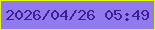 文字の大きさ：1、枠の色：e4f80a、背景の色：917aee、文字の色：3f1e8d 無料ブログパーツのブログ時計