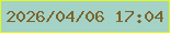 文字の大きさ：4、枠の色：e4f81a、背景の色：a4d2c7、文字の色：7b652c 無料ブログパーツのブログ時計