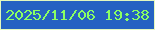 文字の大きさ：4、枠の色：e4f8be、背景の色：2562c2、文字の色：8aff64 無料ブログパーツのブログ時計