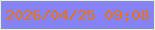 文字の大きさ：2、枠の色：e4f9c0、背景の色：8683f6、文字の色：ec7113 無料ブログパーツのブログ時計