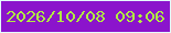文字の大きさ：4、枠の色：e4fafb、背景の色：8b14cc、文字の色：b0ec42 無料ブログパーツのブログ時計