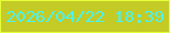 文字の大きさ：2、枠の色：e4fe39、背景の色：c4ca26、文字の色：4cf3ef 無料ブログパーツのブログ時計