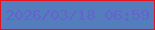 文字の大きさ：3、枠の色：e5131d、背景の色：547dbe、文字の色：6761cd 無料ブログパーツのブログ時計