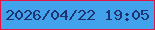 文字の大きさ：5、枠の色：e51445、背景の色：42a2ec、文字の色：1f316f 無料ブログパーツのブログ時計