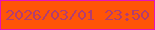 文字の大きさ：3、枠の色：e514b8、背景の色：ff5407、文字の色：b13d72 無料ブログパーツのブログ時計
