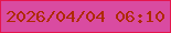 文字の大きさ：5、枠の色：e5154d、背景の色：d94ba1、文字の色：ae2a00 無料ブログパーツのブログ時計