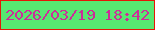 文字の大きさ：5、枠の色：e51606、背景の色：57e871、文字の色：cd2d99 無料ブログパーツのブログ時計