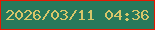 文字の大きさ：4、枠の色：e51901、背景の色：27795b、文字の色：d7c66a 無料ブログパーツのブログ時計