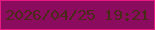 文字の大きさ：2、枠の色：e51980、背景の色：8b0b5e、文字の色：482a18 無料ブログパーツのブログ時計