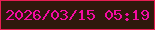 文字の大きさ：5、枠の色：e51e52、背景の色：2f180c、文字の色：f30ca2 無料ブログパーツのブログ時計