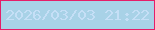 文字の大きさ：2、枠の色：e51e68、背景の色：a8d2e7、文字の色：c5dff6 無料ブログパーツのブログ時計