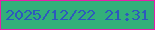 文字の大きさ：4、枠の色：e51faa、背景の色：33af7a、文字の色：2d59bd 無料ブログパーツのブログ時計