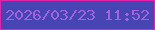 文字の大きさ：3、枠の色：e521a9、背景の色：4744b4、文字の色：a164dd 無料ブログパーツのブログ時計