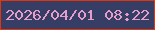 文字の大きさ：1、枠の色：e5340a、背景の色：373e66、文字の色：e69dca 無料ブログパーツのブログ時計