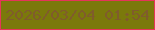 文字の大きさ：5、枠の色：e53559、背景の色：7b790b、文字の色：805c2b 無料ブログパーツのブログ時計