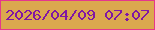 文字の大きさ：2、枠の色：e5378c、背景の色：dba84e、文字の色：8017a4 無料ブログパーツのブログ時計