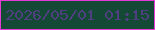 文字の大きさ：3、枠の色：e538d7、背景の色：144935、文字の色：503f80 無料ブログパーツのブログ時計