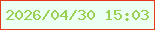 文字の大きさ：2、枠の色：e53a1b、背景の色：ecfff3、文字の色：9ad052 無料ブログパーツのブログ時計