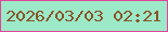 文字の大きさ：5、枠の色：e5439b、背景の色：9ce9c8、文字の色：88532a 無料ブログパーツのブログ時計